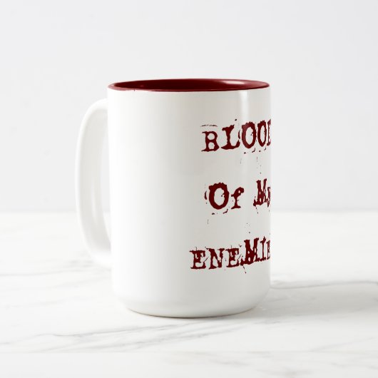 Bloed van mijn vijanden mok (Voorkant links)
