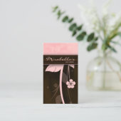 Bloed Visitekaartje Roze chocolade bruin (Staand voorkant)