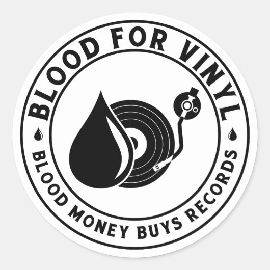 bloed voor vinylgrotere ronde sticker (Voorkant)
