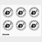 bloed voor vinylgrotere ronde sticker (Vel)