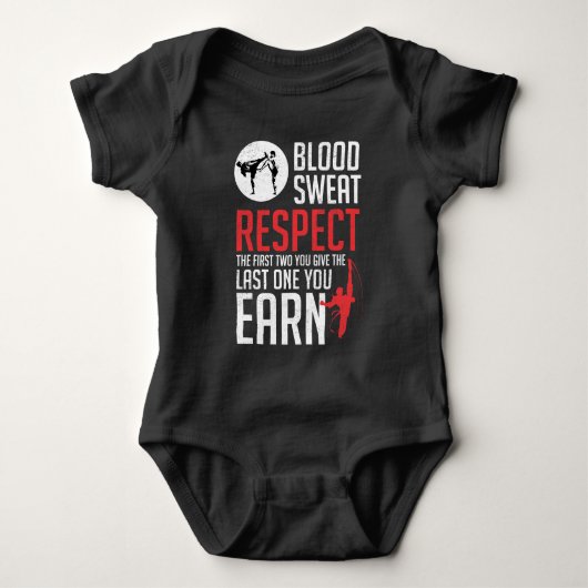 Bloedbad Respect hapkido taekwondo karate judo Romper (Voorkant)