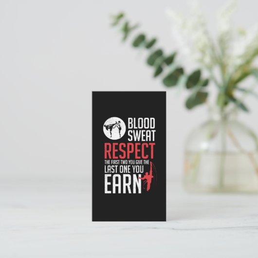 Bloedbad Respect hapkido taekwondo karate judo Visitekaartje (Staand voorkant)