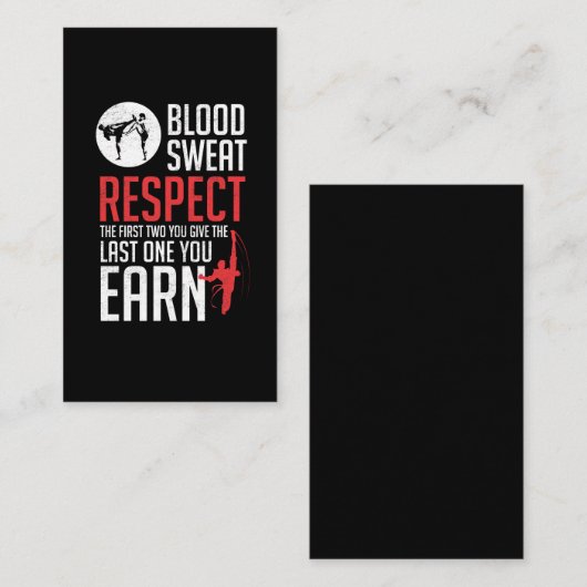Bloedbad Respect hapkido taekwondo karate judo Visitekaartje (Voorkant / Achterkant)