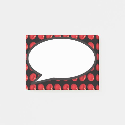 Bloedcellen spraakballon post-it® notes (Voorkant)