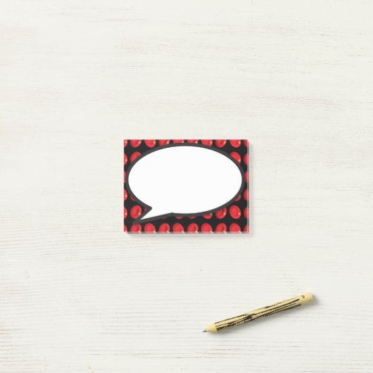 Bloedcellen spraakbel post-it® notes (Op bureau)