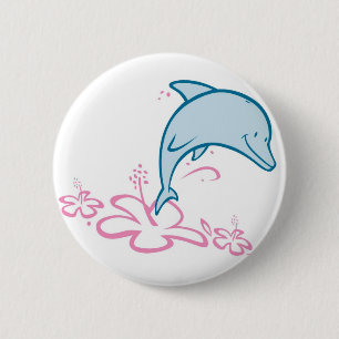 Bloeddolfijn Ronde Button 5,7 Cm