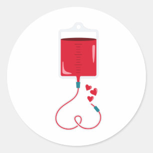 Bloeddonatie Ronde Sticker