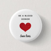 Bloeddonor - Bespaar levens - Ronde Button (Voorkant)