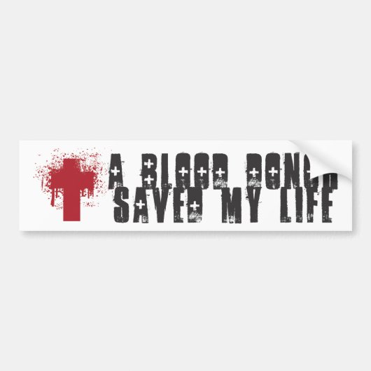 Bloeddonor Bumpersticker (Voorkant)