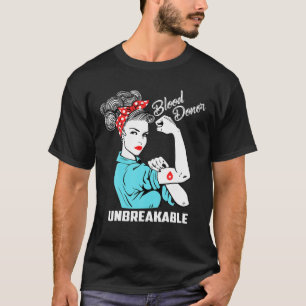 Bloeddonor onbreekbaar bewustzijn bij bloeddonatie t-shirt