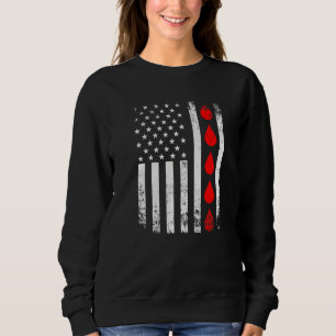 Bloeddonor Phlebotomist American Flag Donate Bloo Trui