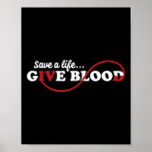 Bloeddonor redt een leven en geeft bloeddonatie poster (Voorkant)