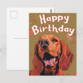 Bloeddorst Happy Birthday  Briefkaart (Voorkant / Achterkant)