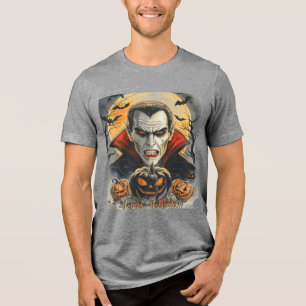 Bloeddorstige vampierjacht onder de volle maan Tri-Blend shirt