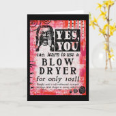 Bloeddroger - Funny Vintage Ad Kaart (Gele Bloem)