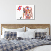 Bloeddruk en bloedsomloop canvas afdruk (Insitu (Slaapkamer))