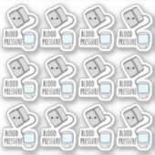 Bloeddruk Gezondheidszorg Tracking Schrijf-op Labe Sticker (Voorkant)