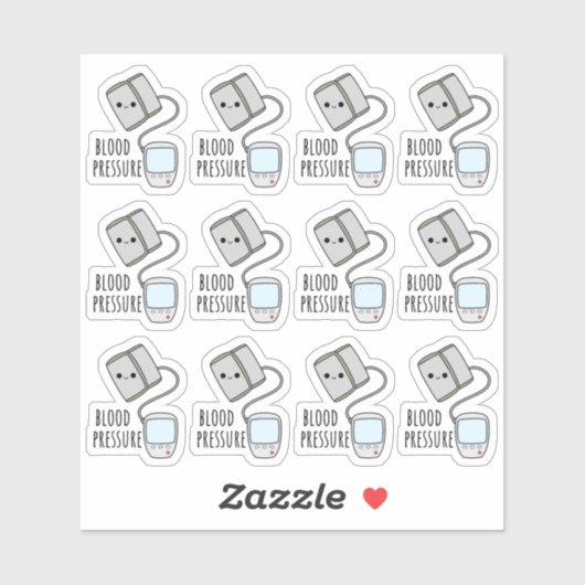 Bloeddruk Gezondheidszorg Tracking Schrijf-op Labe Sticker (Vel)