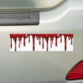 Bloeddruppels wit bumpersticker (Op auto)