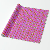 Bloedend Hart Fractal Wrapping Paper Cadeaupapier (Uitgerold)