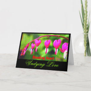 ←✿Bloedend hart-Unying Liefde Wenskaart Kaart