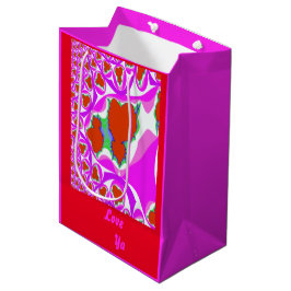 Bloedende Hart Fractal Gift Bag Medium Cadeauzakje