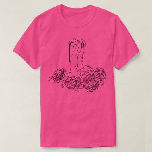 Bloedende pioenen 1 t-shirt (Design voorkant)