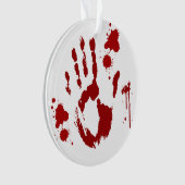 Bloederige handafdruk bloedspat ornament (voorkant)