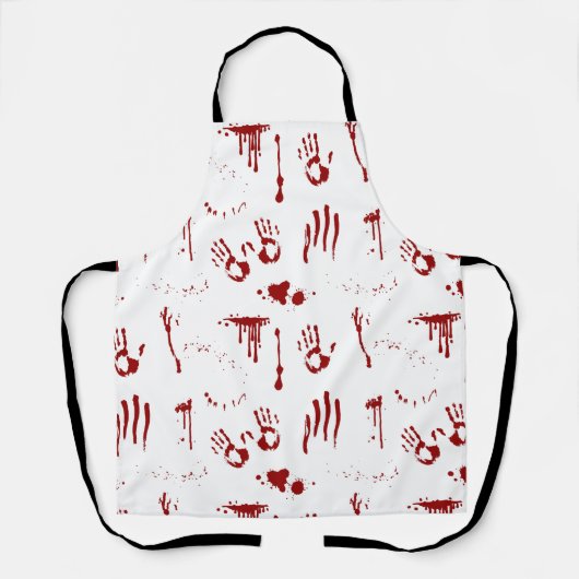 Bloederige handafdrukken Bloedvlekken en Bloed Spl Schort (Voorkant)