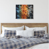 bloederige houtkunst canvas afdruk (Insitu (Slaapkamer))