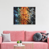 bloederige houtkunst canvas afdruk (Insitu (Woonkamer))