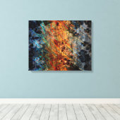 bloederige houtkunst canvas afdruk (Insitu (Houten vloer))