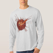bloederige ronde naalden patroon abstract T-shirt (Voorkant)