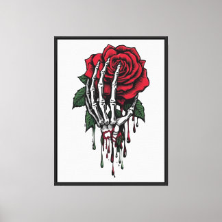 Bloederige Roos Canvas Afdruk