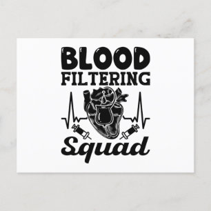 Bloedfiltering Squad Nephrology Dialyse Neurse Briefkaart