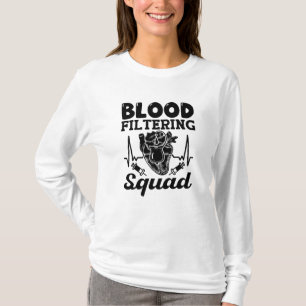 Bloedfiltering Squad Nephrology Dialyse Neurse T-shirt