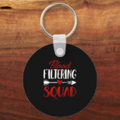 Bloedfilterteam - Nierdialyse geregistreerd Sleutelhanger (Achterkant)