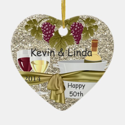 BLOEDGOLD 50th JUBILEUM GIFT WINE ORNAMENT (Voorkant)