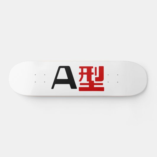 Bloedgroep A Japans Kanji Skateboard (Horizontaal)