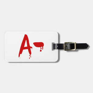 Bloedgroep A - Negatief #Horror-ziekenhuis Bagagelabel
