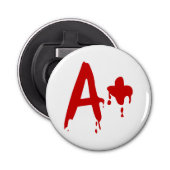 Bloedgroep A+ Positief #Horror Hospital Button Flesopener (Voorkant)