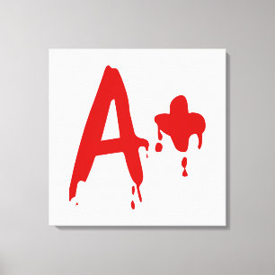 Bloedgroep A+ Positief #Horror Hospital Canvas Afdruk