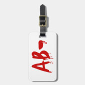 Bloedgroep AB - Negatief #Horror ziekenhuis Bagagelabel (Voorkant verticaal)