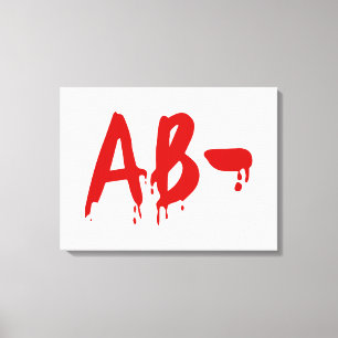 Bloedgroep AB - Negatief #Horror ziekenhuis Canvas Afdruk