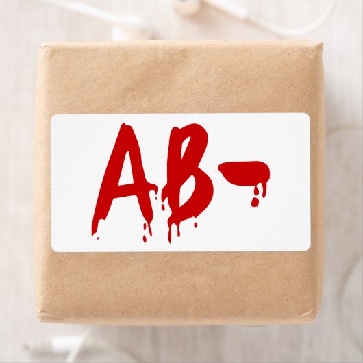 Bloedgroep AB - Negatief #Horror ziekenhuis Etiket (Insitu)