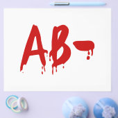 Bloedgroep AB - Negatief #Horror ziekenhuis Flyer (Enkel)