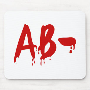 Bloedgroep AB - Negatief #Horror ziekenhuis Muismat