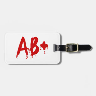 Bloedgroep AB+ Positief #Horror Hospital Bagagelabel