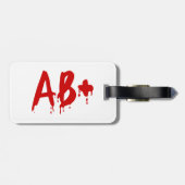 Bloedgroep AB+ Positief #Horror Hospital Bagagelabel (Achterkant horizontaal)