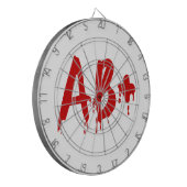 Bloedgroep AB+ Positief #Horror Hospital Dartbord (Voorkant Links)